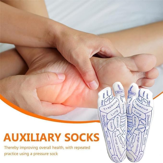 Acupressure Socks - (Pack of 2) Body Pain Relief Socks with Trigger Point Massage Tool