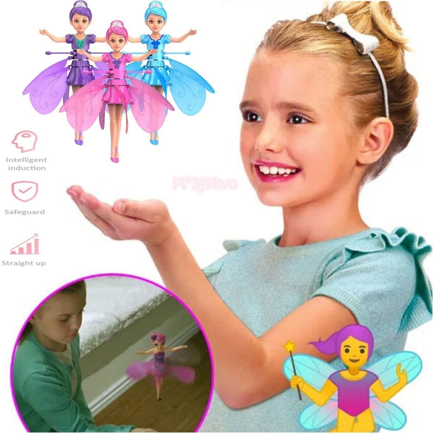 Magical Flying Fairy Doll With LED Lights – Hand Sensor Control - Rechargeable.
