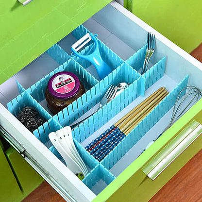 Adjustable Interlocking Drawer Storage Organizer (Pack Of 6) - For Kitchen | Bed Roams | Washrooms