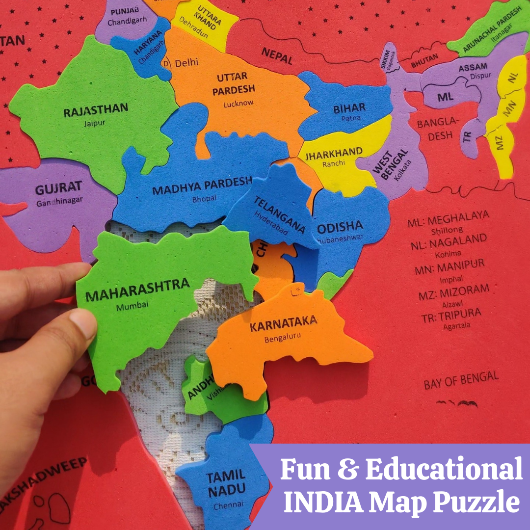 INDIA/WORLD/EUROPE MAP PUZZLE - Level Up Your Kid's Learning