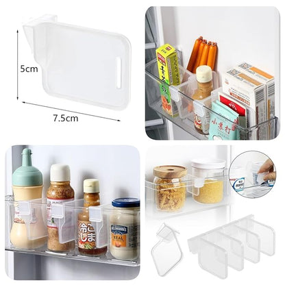 10PCS Adjustable Fridge Storage Dividers - Bottles and Packets | Organizer for Fridge