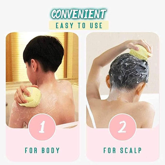 Soft, Durable, & Hygienic | SCRUBBING Silicone Bath Brush – Ideal for Men, Women, and Kids!