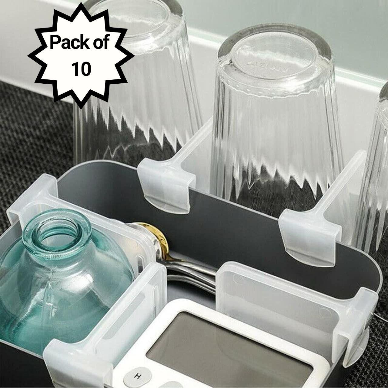 10PCS Adjustable Fridge Storage Dividers - Bottles and Packets | Organizer for Fridge