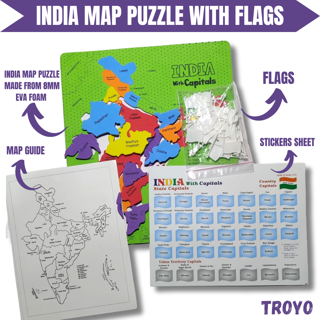 INDIA/WORLD/EUROPE MAP PUZZLE - Level Up Your Kid's Learning