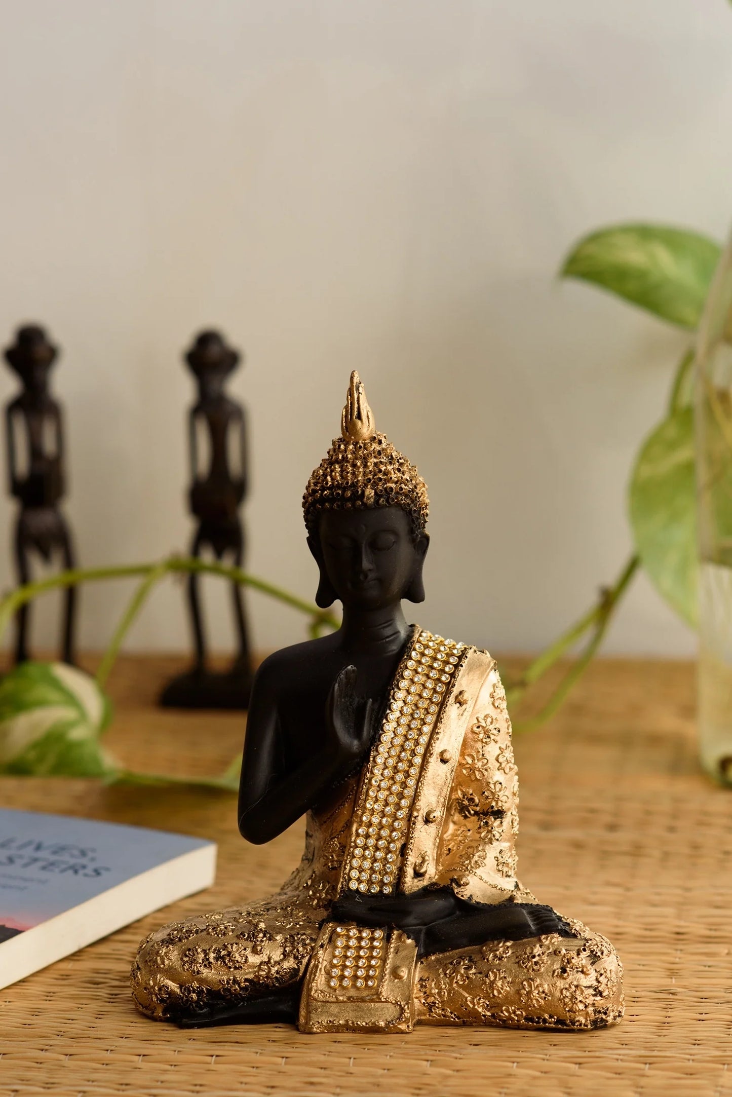 Handcrafted Meditating Blessing Buddha For - Car Dashboard - Home - Office table