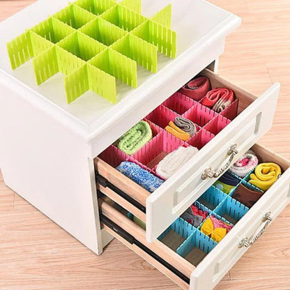 Adjustable Interlocking Drawer Storage Organizer (Pack Of 6) - For Kitchen | Bed Roams | Washrooms