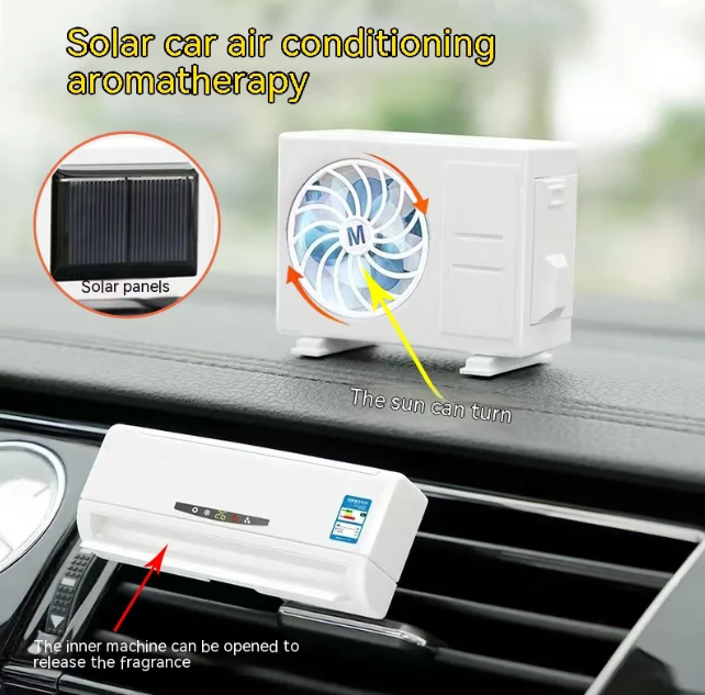 Solar-Powered Car Air freshener Diffuser - Miniature AC design